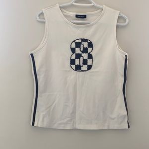 Express sequin white tank top